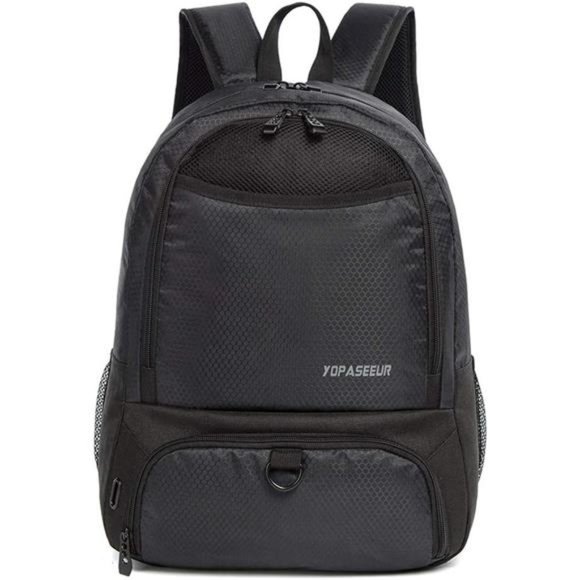 Youth Soccer Bags Boys Girls Soccer Backpack with Ball Compartment Sports Bag - Picture 3 of 6